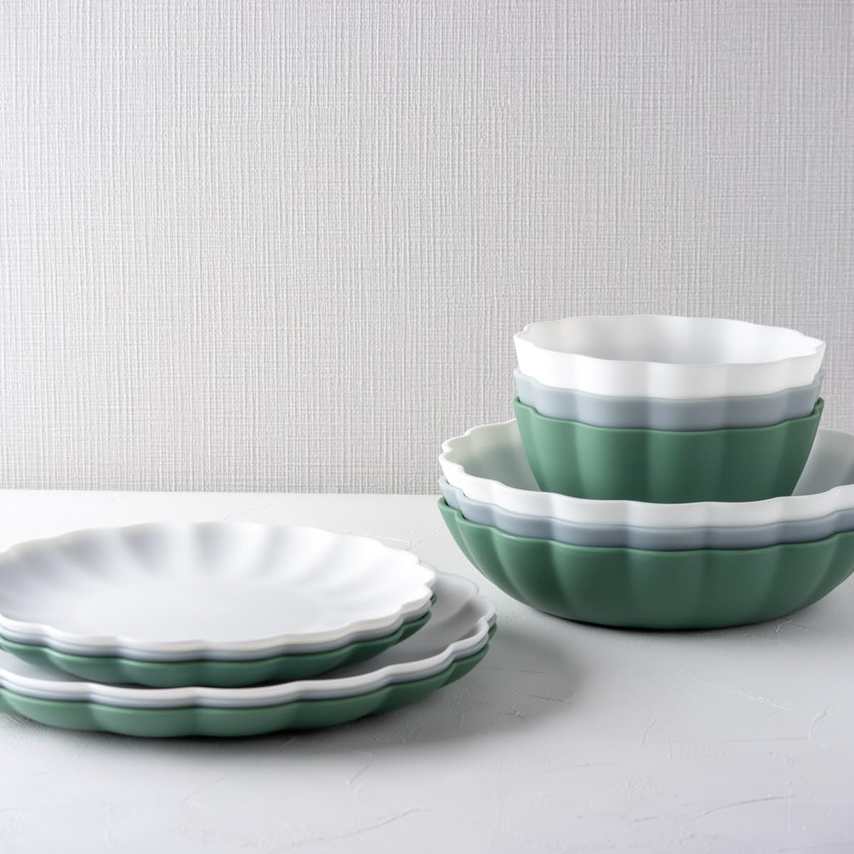 Amazon.co.jp: アボードホームウェア スカロップペタル 割れにくい皿